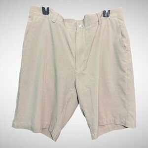 Peter Millar Shorts Mens 36 beige Golf Shorts Pre Owned Flat Front Chinos